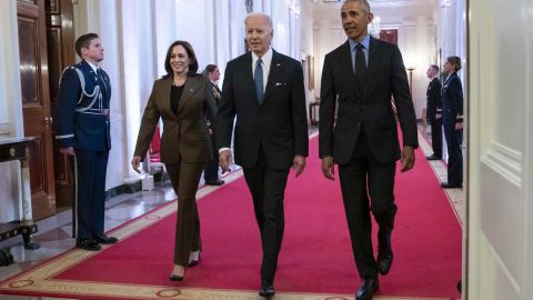 Kamala Harris, Joe Biden y Barack Obama